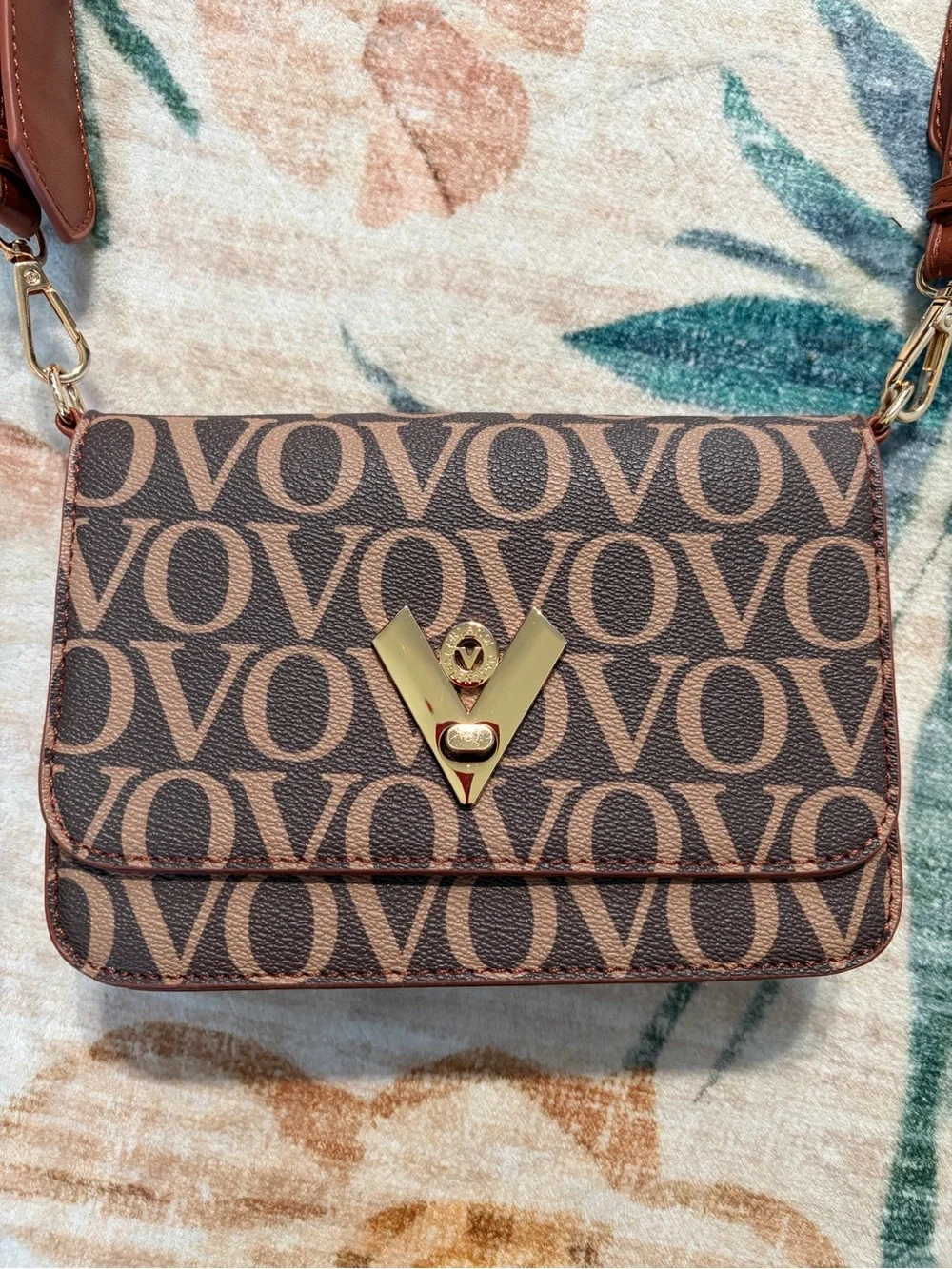 Valentino Orlandi VO Monogram Crossbody + Coin Pouch - Gold Hardware